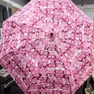 Coach Pink Patterned Umbrella